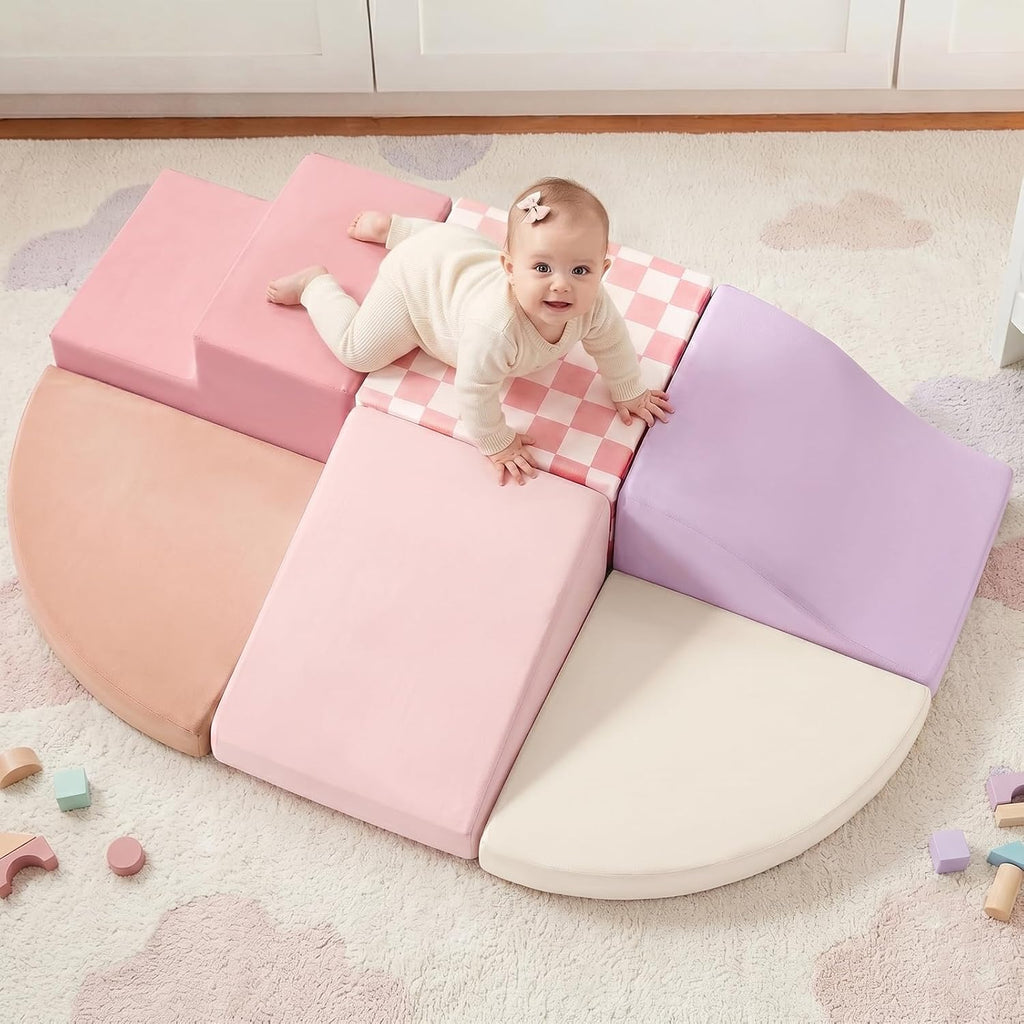 Tiny Land Bloques de escalada de espuma suave para niños pequeños, bloques