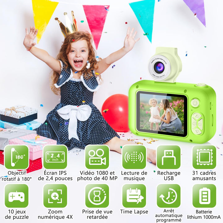 ARNSSIEN Cámara digital para niños, cámara digital para niños peque...