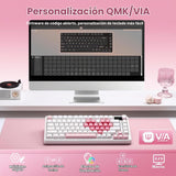 YUNZII Teclado mecánico B75 PRO MAX 75% (corazón blanco, interrupto...