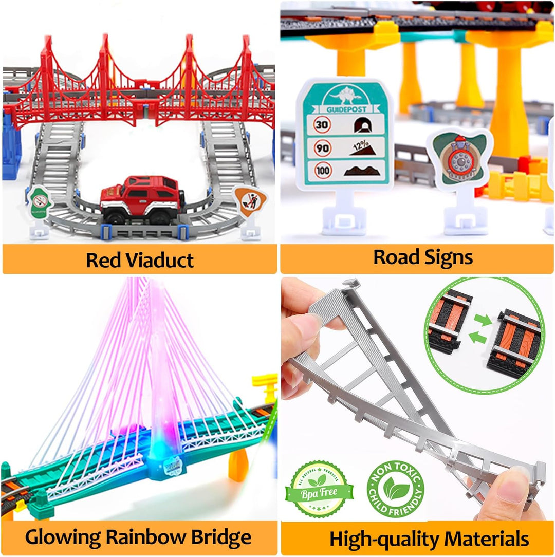 Juego de tren eléctrico para niños pequeños juguete de