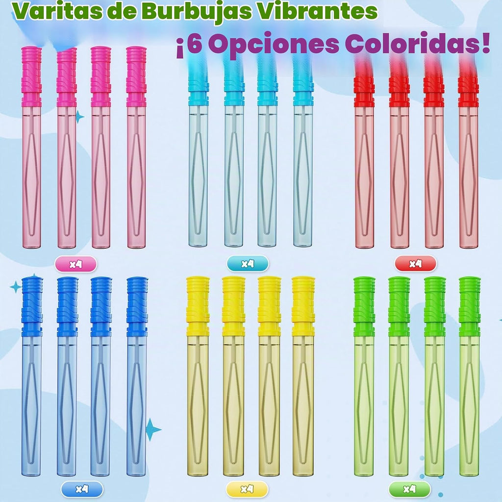 EagleStone 24 varitas de burbujas gigantes de 14.6 pulgadas, palos largos