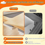 FUNLIO Mesa sensorial de madera para niños pequeños de 1 a 5 años, mesa de actividades para niños de 3 niveles de altura ajustable con tapa de madera contrachapada antideformación, mesa de arena y agua para interiores y exteriores, certificado CPC