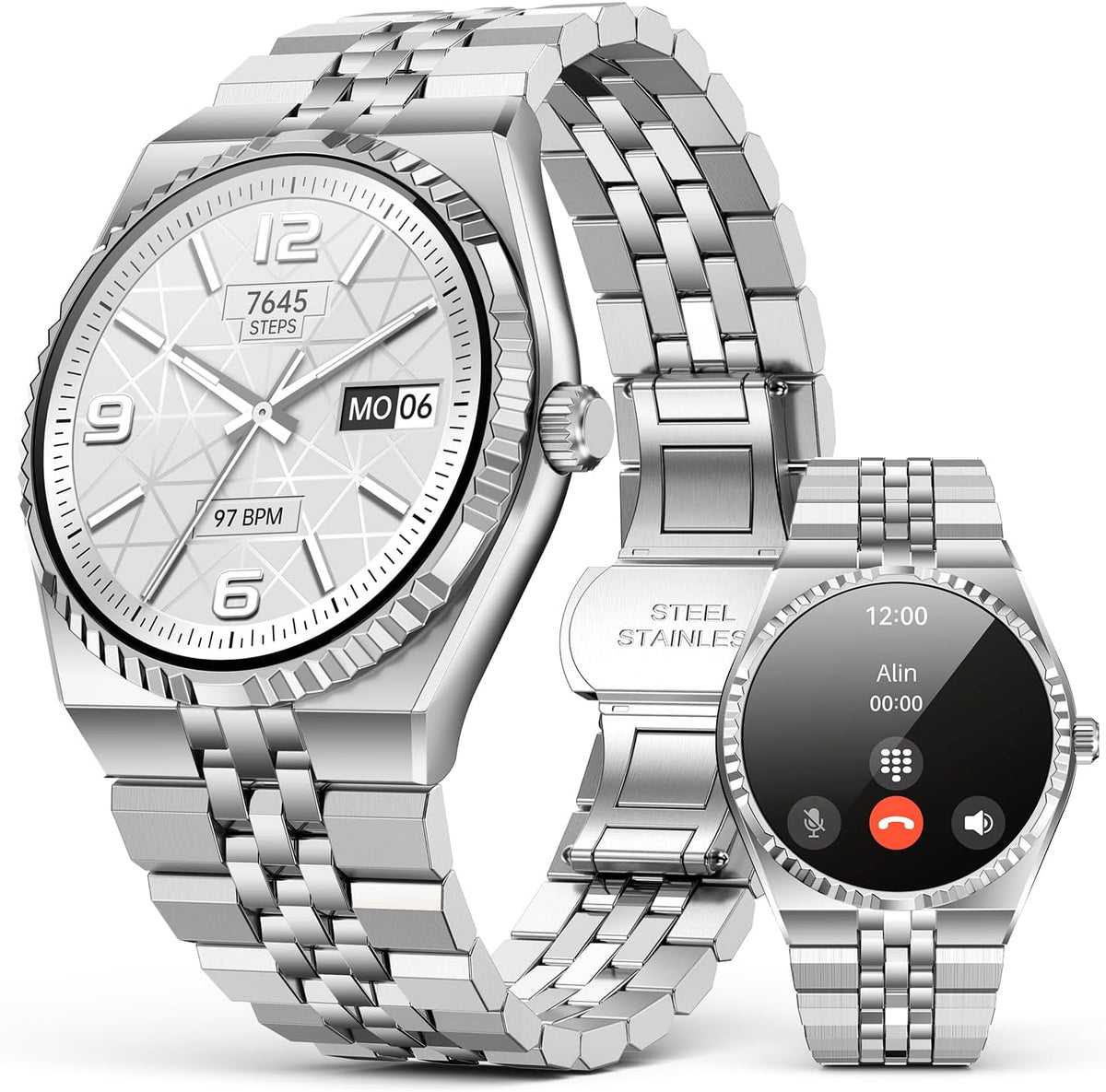 SOUYIE Reloj inteligente para hombre, llamadas Bluetooth, rastreador de