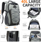 SHENHU Mochila de senderismo impermeable de 40 L, mochila deportiva