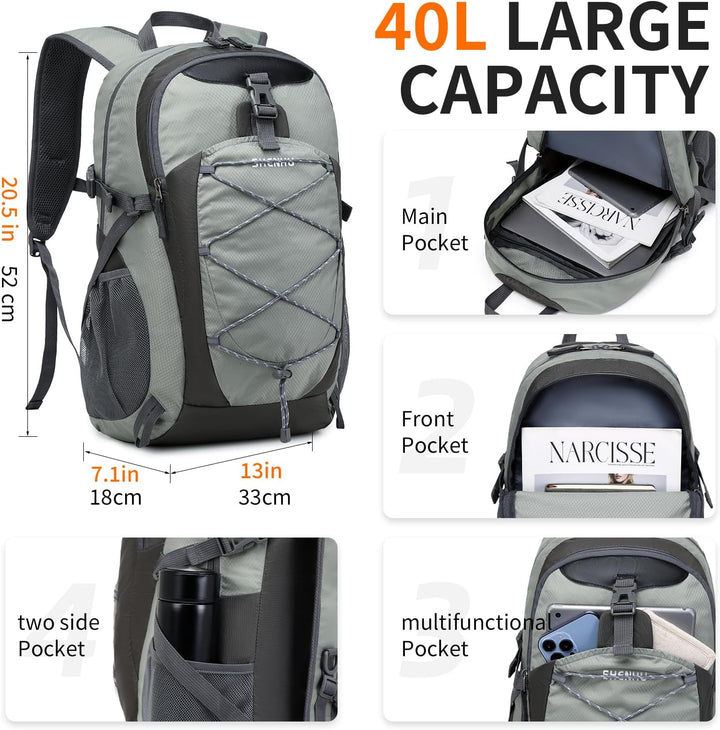 SHENHU Mochila de senderismo impermeable de 40 L, mochila deportiva...