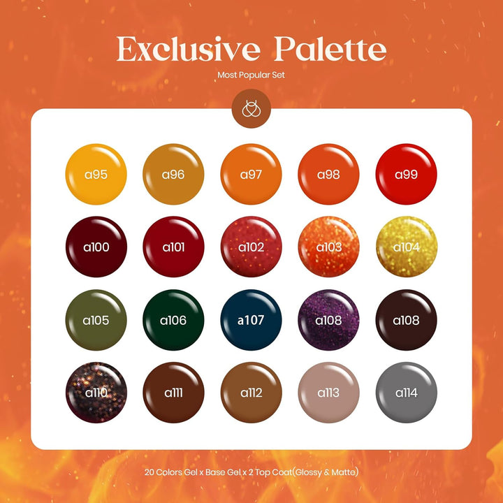 Beetles - Juego de esmaltes de uñas de gel, 20 colores, colección C...