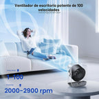 KIMMOO Ventilador de escritorio recargable USB, ventilador de mesa...