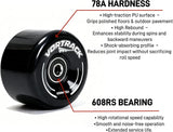 VORTRACK 78A - Ruedas para patines cuádruples paquete de 8