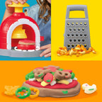 Play-Doh Kitchen Creations - Juego de horno de pizza con 6 latas y 8 accesorios, suministros para el aula de regreso a clases, juguetes de comida y cocina, juguetes preescolares, a partir de 3 años