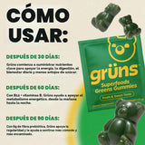 Gruns - Gomitas multivitamínicas Super Greens para adultos, superal...