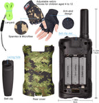 Aikmi Walkie Talkies para niños con guantes de ciclismo, juguete de regalo