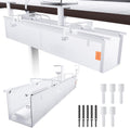 Bandeja de organización de cables para debajo del escritorio, sin taladro, bridas incluidas, material de lona ecológico, diseño de malla para disipación de calor, organizador de cables/almacenamiento