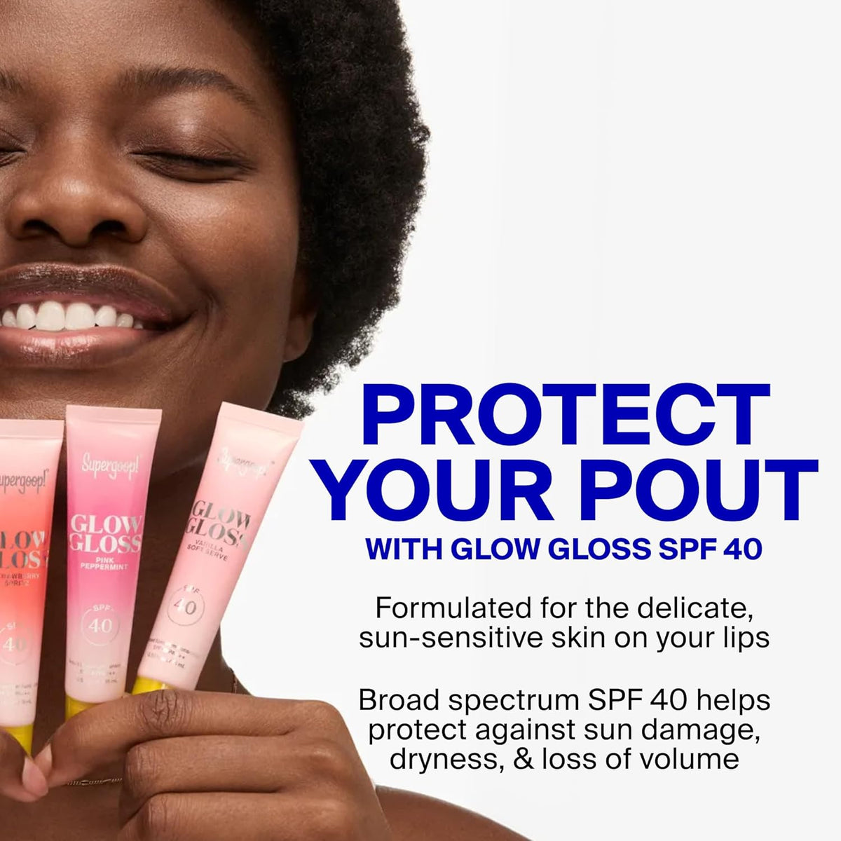Supergoop! Bálsamo labial Glow Gloss SPF 40, protección de amplio e...