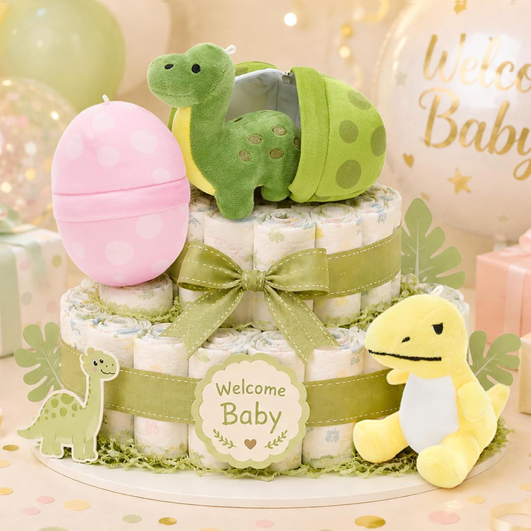 MorisMos Juego de animales de peluche de dinosaurio con huevos de p...