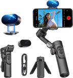 AOCHUAN Versión XE AI, estabilizador gimbal para smartphone, seguimiento de IA sin aplicación, control de gestos, gimbal Inception de 360° con TikTok YouTube, trípode de mano plegable de 3 ejes para