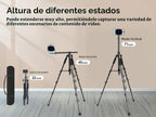 Elitehood Trípode para iPhone para grabación de video aérea [resistente y ultraestable], brazo horizontal largo extensible de 25 pulgadas, soporte de trípode para iPhone con rotación de 360° con