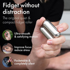 ONO Roller - Fidget Toy de mano para adultos | Ayuda a aliviar el estrés, la ansiedad y la tensión | Promueve la concentración y la claridad | Diseño compacto y portátil (Natural, tamaño mini - Acero inoxidable)
