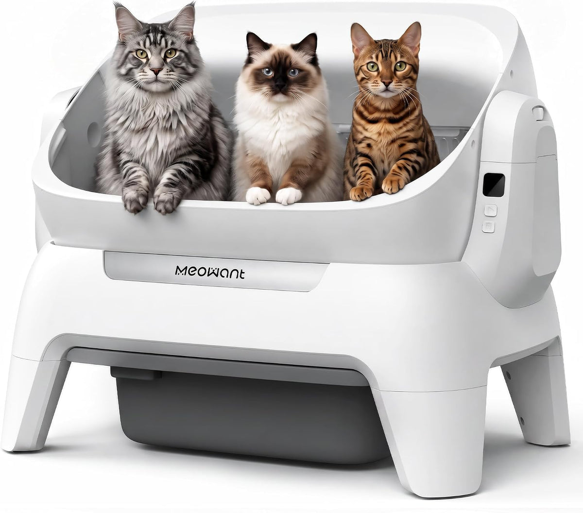 Meowant Caja de arena automática, espacio extra grande, sensores