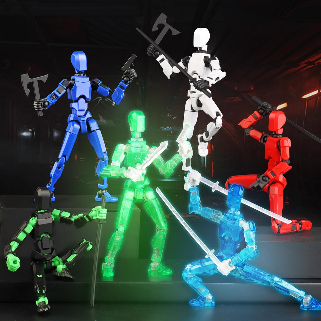 Juego luminoso de 13 figuras de acción, 6 figuras de acción de robo...