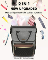 Mochila con ruedas Arcoyard para mujeres, mochila rodante para port...