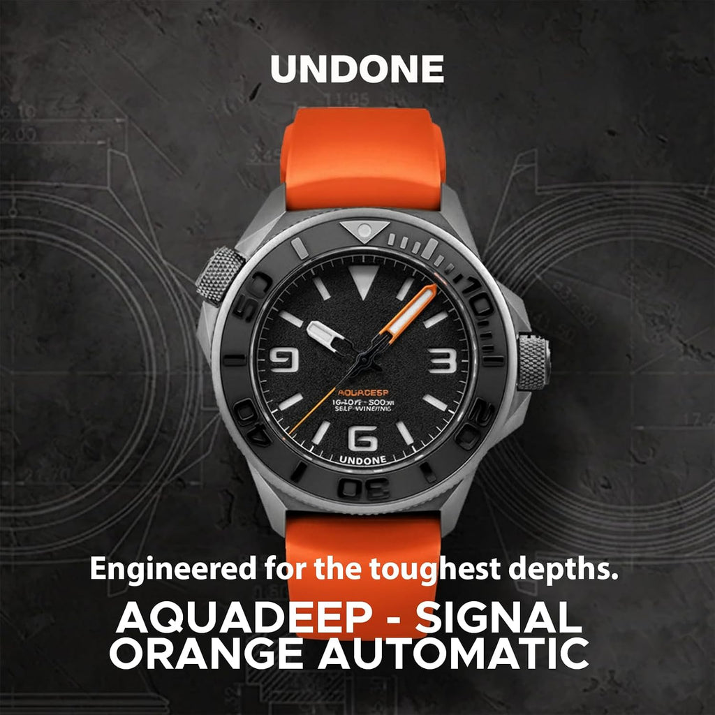 UNDONE Aqua Collection - Reloj automático para hombre, relojes de buceo para hombre