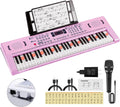 Electronic teclado Piano 61 Lighted Keys para Kids (Pink)