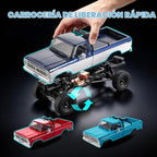 BEEZRC FMS FCX18 II Ford F-100 - Rastreador RC con licencia oficial, camión magnético de liberación rápida a control remoto, chasis LCG, oruga todoterreno para adultos, RTR cepillado (distancia entre