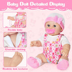 Mastom Set de Juguetes de Muñeca de Bebé de 12 Pulgadas con 4 Traje...