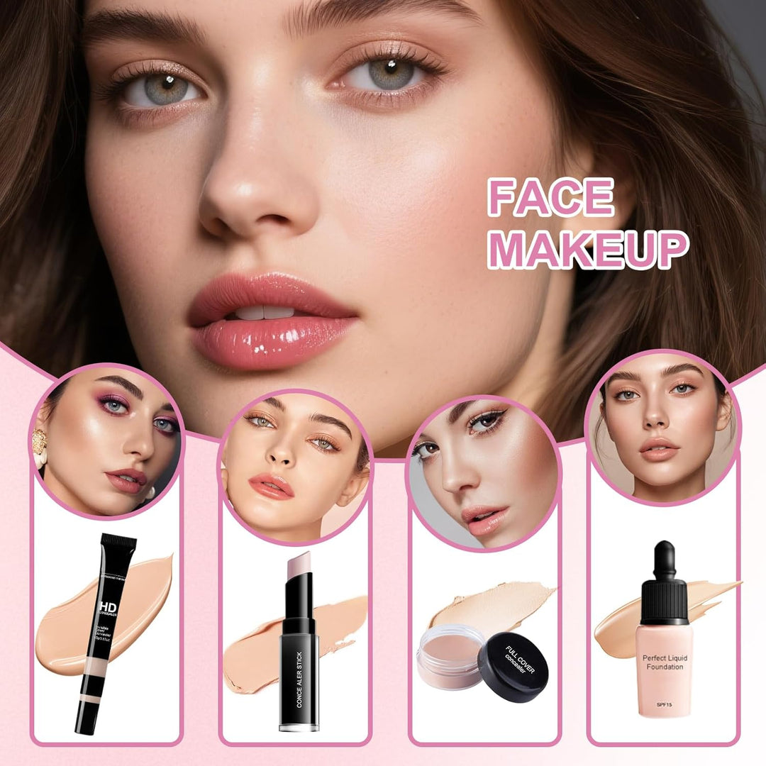 Kit completo de maquillaje para niñas, adolescentes, mujeres, kit d...
