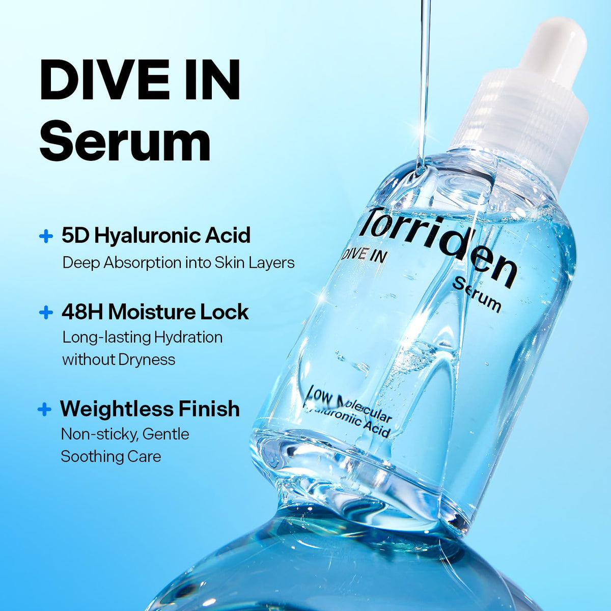 Torriden Suero de ácido hialurónico DIVE IN de 1.7 fl oz (1.69 onza...