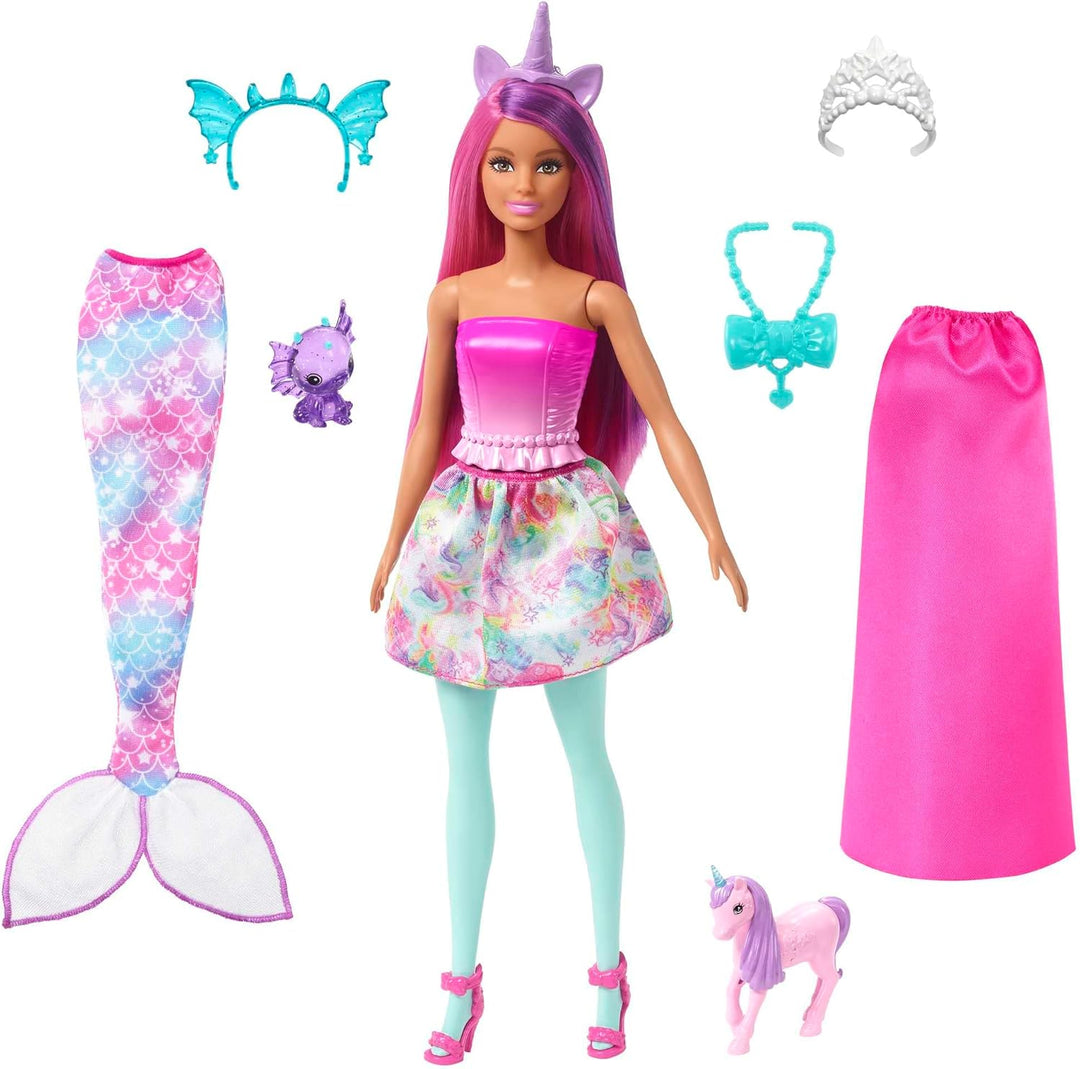 Muñeca Barbie Dreamtopia con ropa y accesorios, set de disfraz de c...