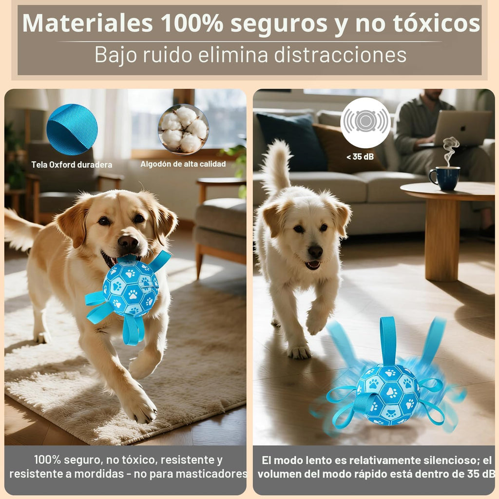 Juguetes interactivos para perros, pelota de fútbol para perros