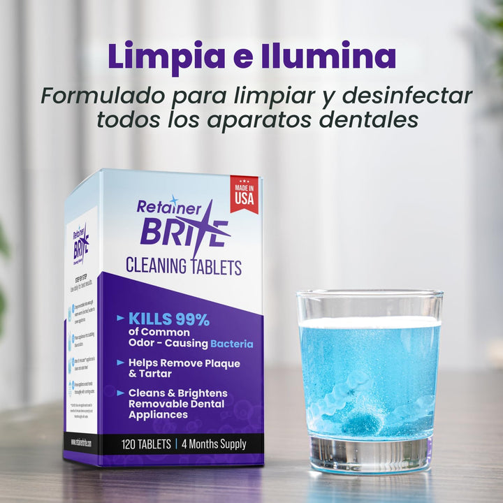 Tabletas Retainer Brite para retenedores más limpios y aparatos den...