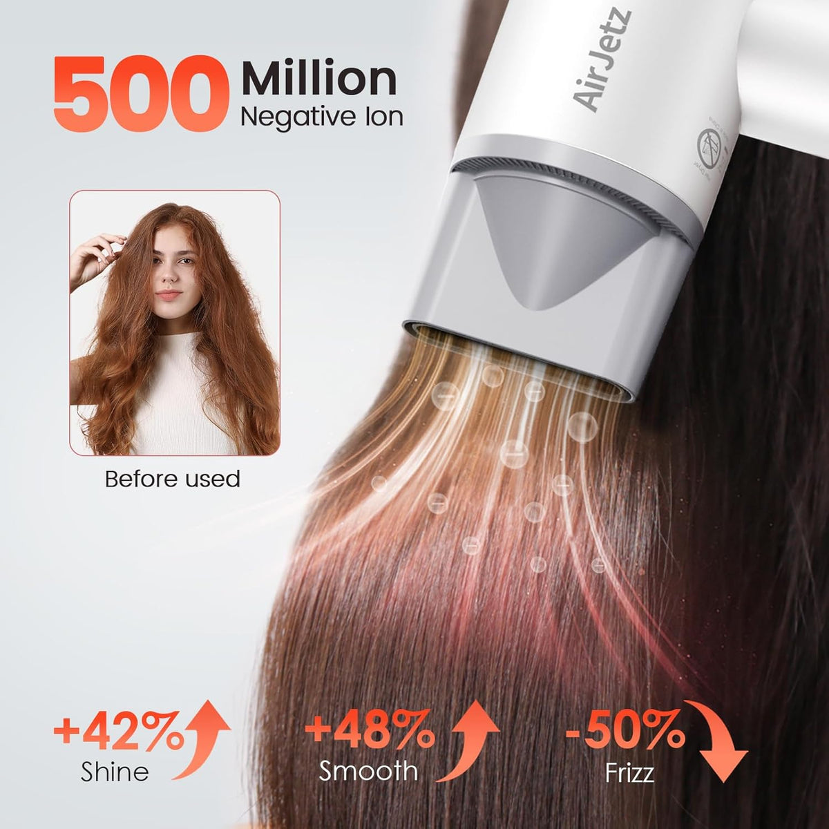Secador de pelo, 160,000 rpm, secador iónico de alta velocidad para...