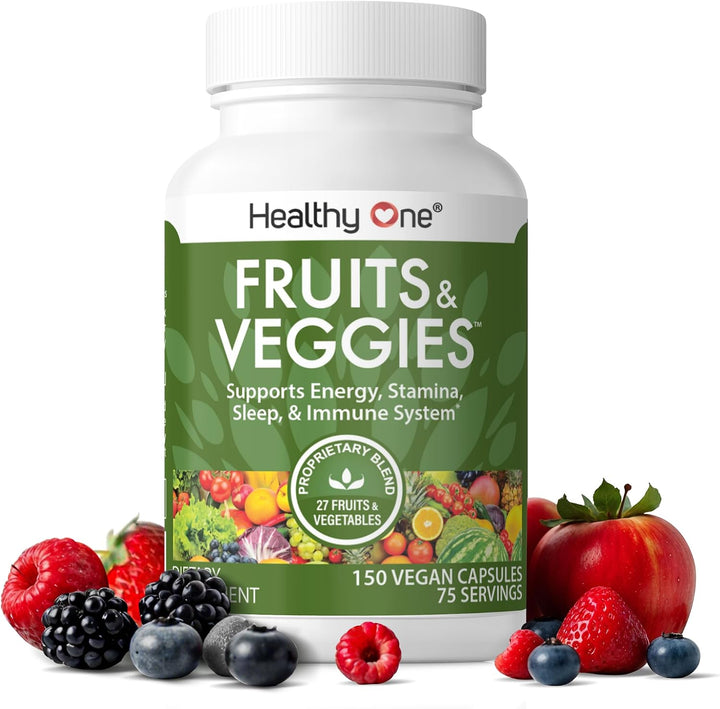 Healthy One - Suplemento de frutas y verduras, 27 superalimentos, v...