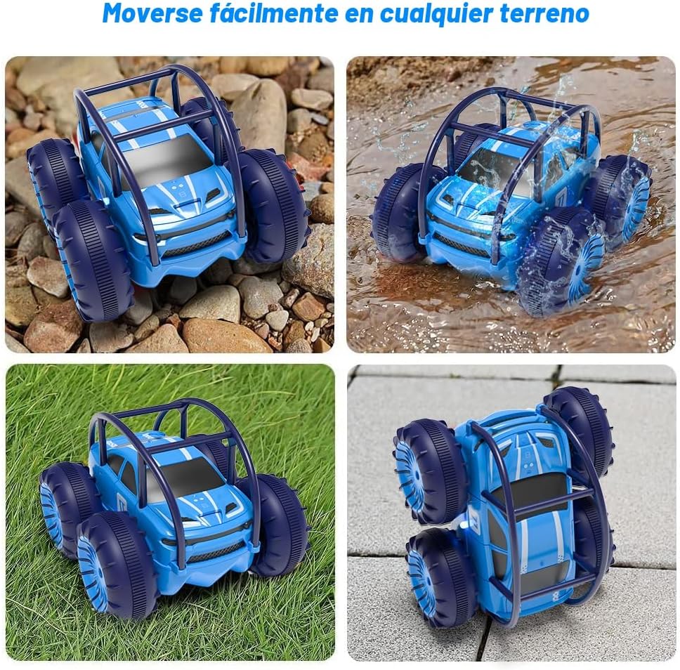 MaxTronic - Automóvil anfibio de control remoto, juguete de autos R...