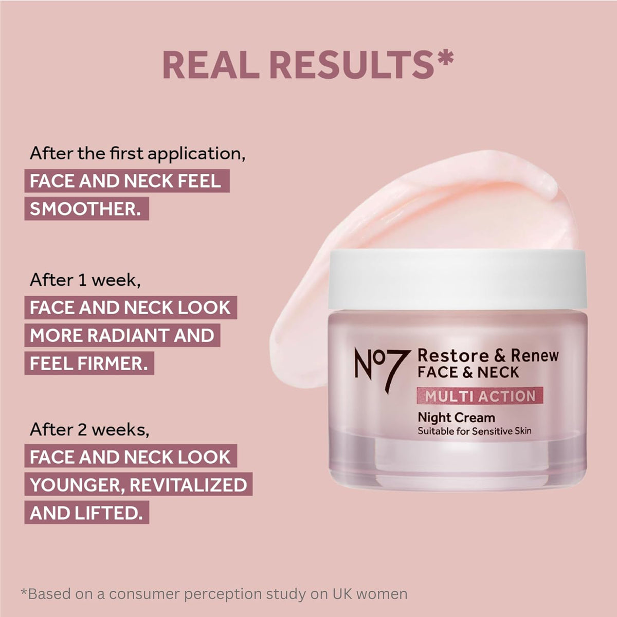 No7 restaurar &amp; Renew Face &amp; Cuello Multi Acción Skincare s...