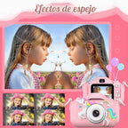 Juguetes de cámara selfie para niñas de 3 a 9 años, juguete de cámara de video digital con cubierta protectora, regalos de festival de cumpleaños de Navidad para niñas de 3 a 9 años