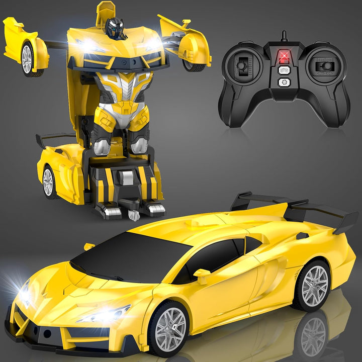 Qumcou Auto de control remoto de transformación, autos RC para niño...