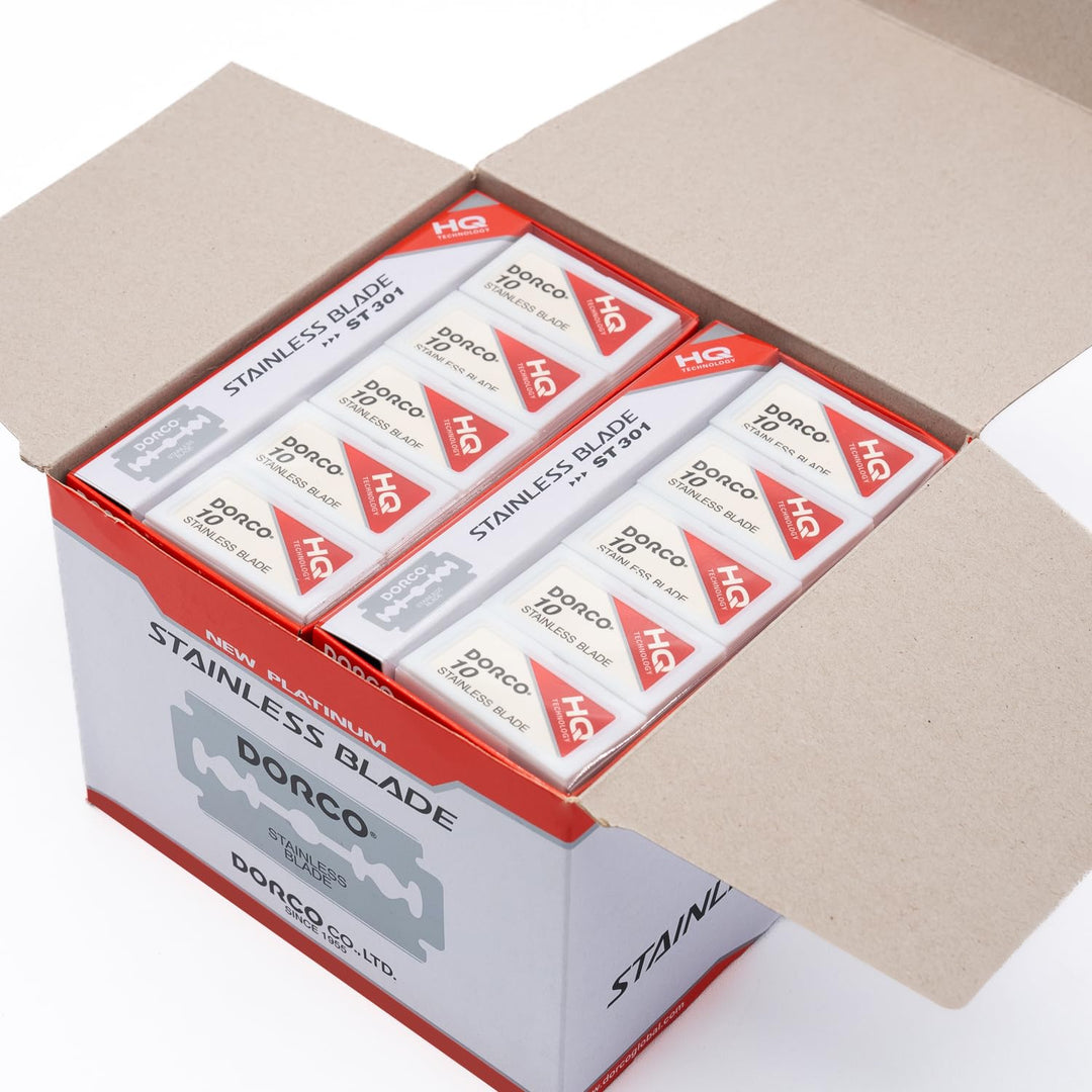 Dorco ST301 Platinum - Cuchillas de afeitar de doble filo, 1000 uni...