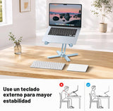 OMOTON Soporte elevador giratorio de 360° para laptop, soporte ergo...