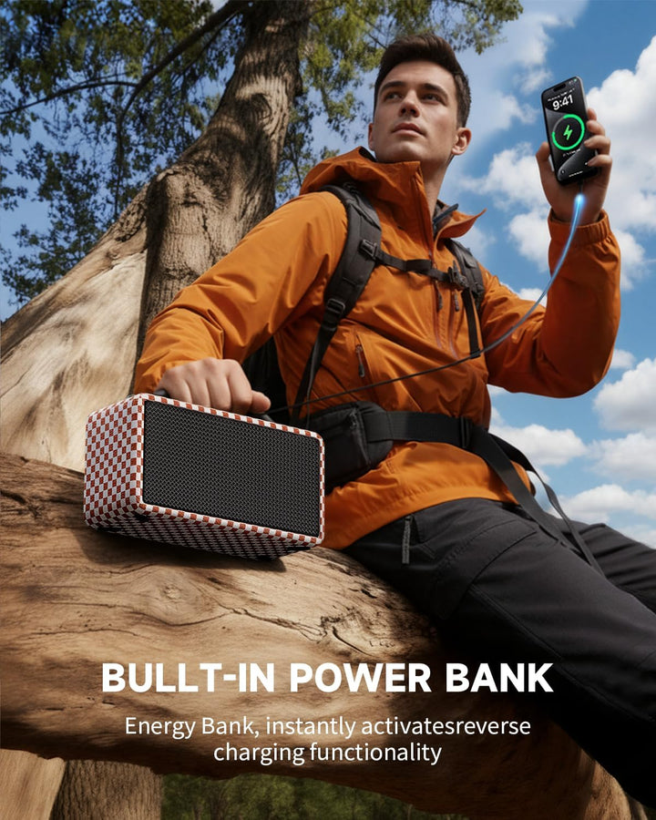 DINDIN Altavoz Bluetooth Portátil: 80W (pico), 20H de reproducción,...