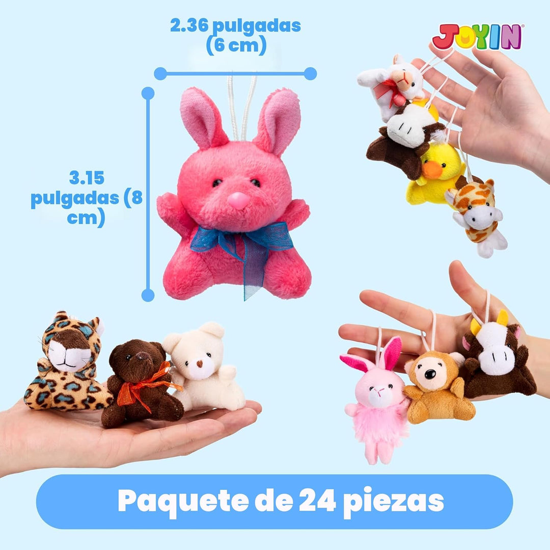 Joyin - Juego de 24 mini juguetes de peluche de animales pequeños s...