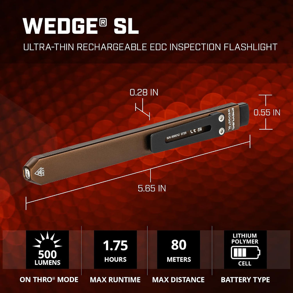 Streamlight 88841 Wedge SL - Linterna de 500 lúmenes, Coyote