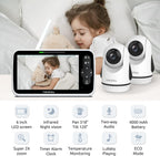 HelloBaby Monitor de Video para Bebés con Pantalla Grande IPS, 6 pulgadas