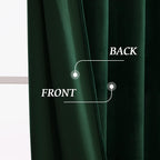 RYB HOME Cortinas opacas de terciopelo verde de 84 pulgadas para dormitorio