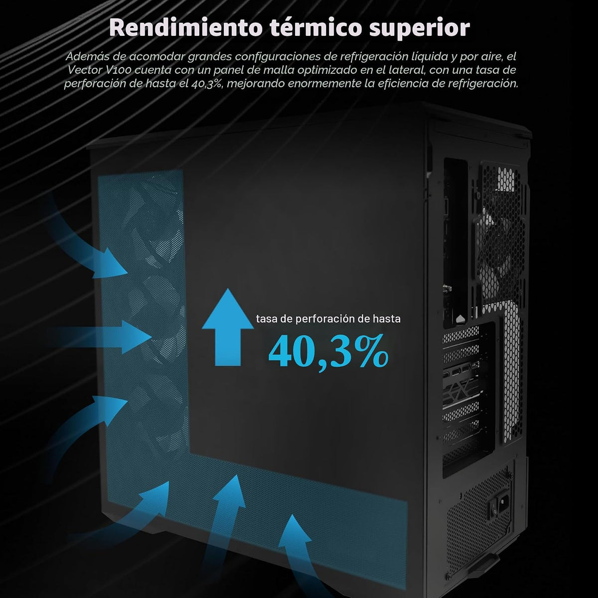 Lian Li V100 ATX Carcasa de PC de Torre Media, 4 x 120mm Ventilador...