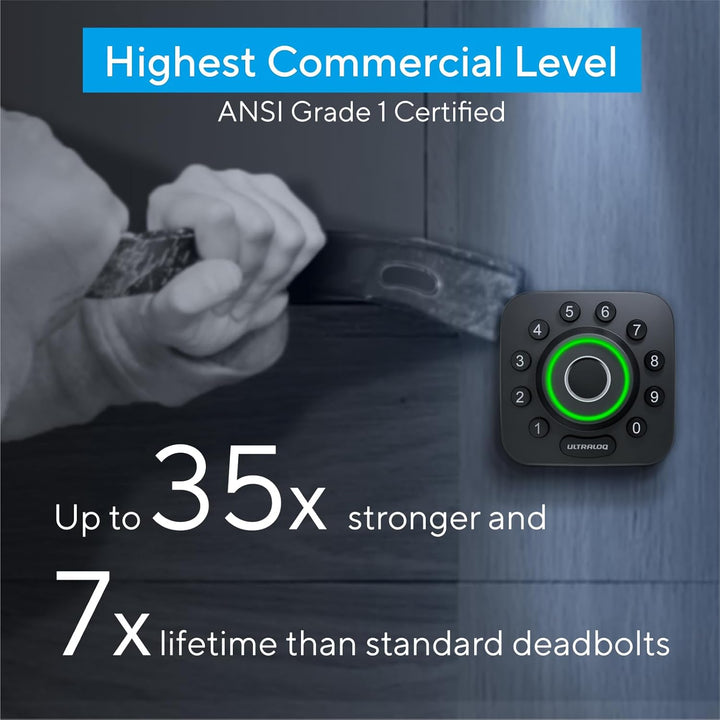 ULTRALOQ U-Bolt Pro - Cerradura inteligente WiFi con sensor de puer...