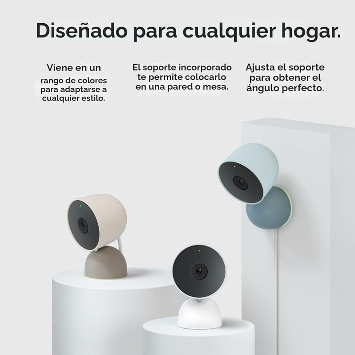 Google Cámara de seguridad Nest para interiores 1080p (cableada) -...