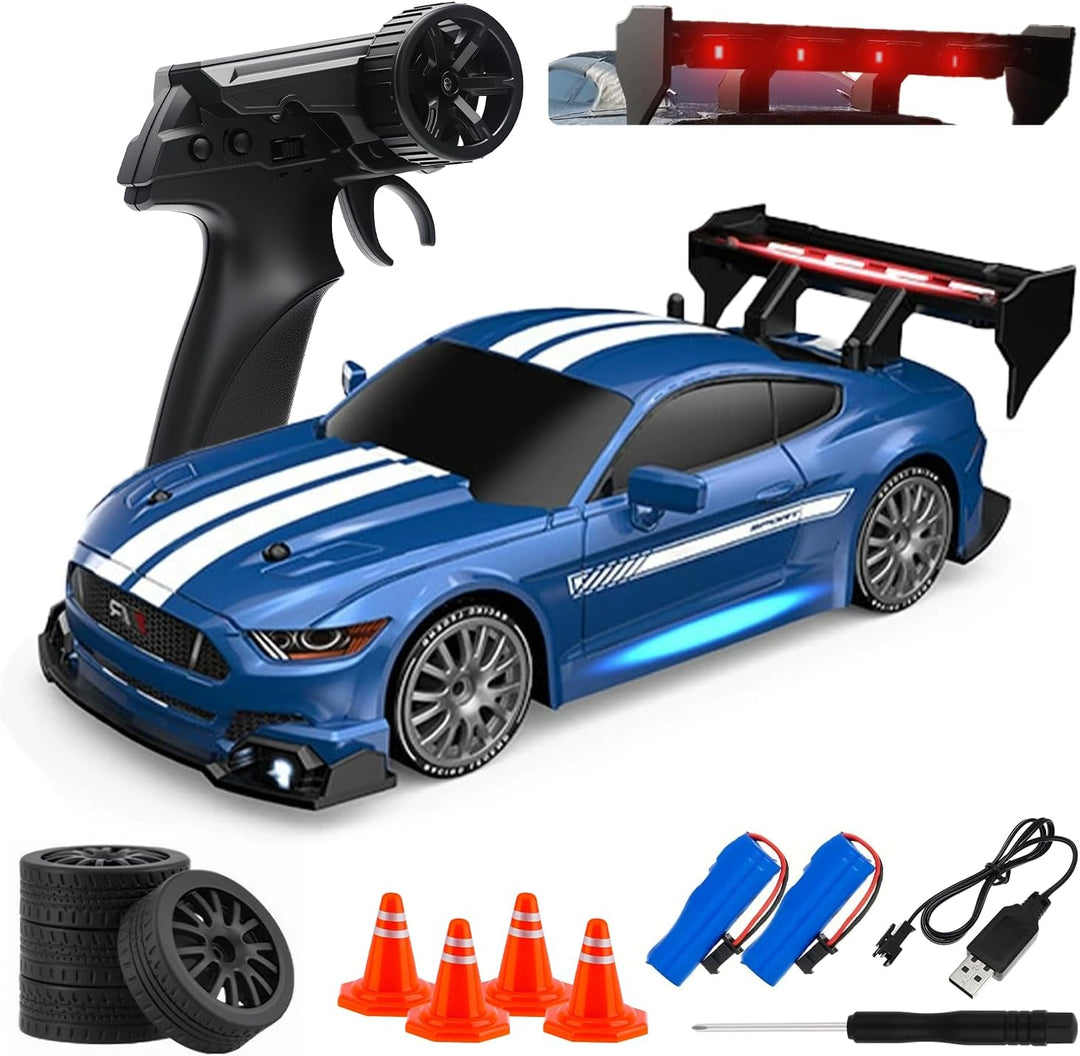 Coche de deriva a control remoto, escala 1:24, vehículo de control...